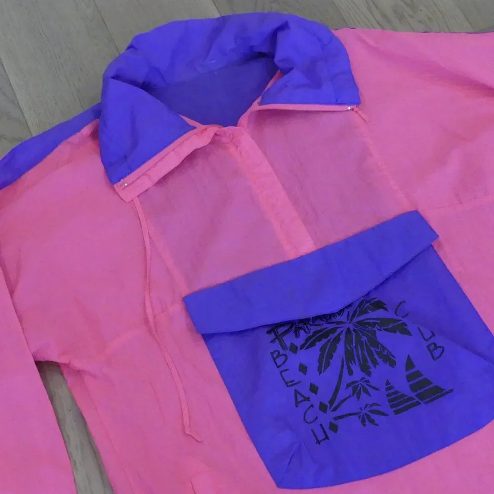 Paradise Beach Club Pink/Purple Large Jacket - Picture 4 of 6